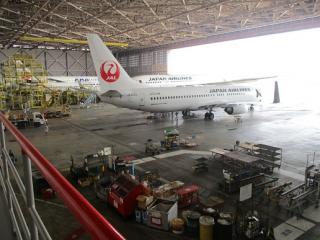 JAL機体メンテナンスセンターグ風景（2）